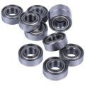 10pcs Mnature Sealed Metal Shelded Metrc Radal Ball Bearng Model: MR115 ZZ 5x11x 4MM. 