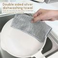 5/10PCs Magic Dishcloth Wire Cleaning Cloths Kitchen Silver Dish Pot Washing Cloth Towels Metal Steel Wire Rags for Kitchen 20x20cm. 