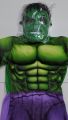 HULK 3d MUSCLE CLOTHING SET FOR KIDS WITH HARD PLASTIC MASK. 