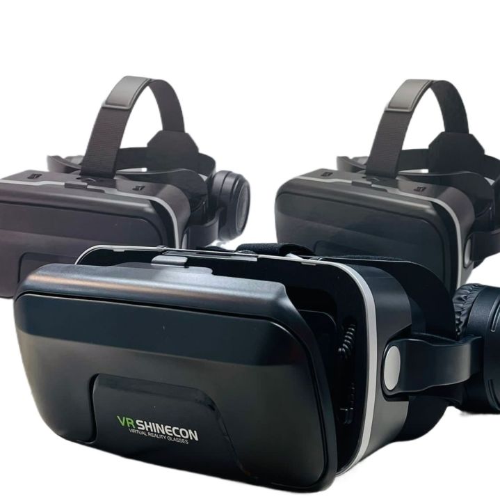 Shinecon G06A New 3D Virtual Reality Gaming Glasses Headset for 4.5-7.0 Inch Smartphones VR Full-Screen Helmet with Adjustable Googles - high resolution lenses -ST