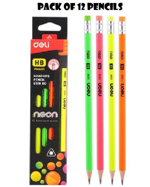 Deli%20Neon%20HB%20Graphite%20Pencil%20U516%2000%20Pre-Sharpened%20-%20Image%203