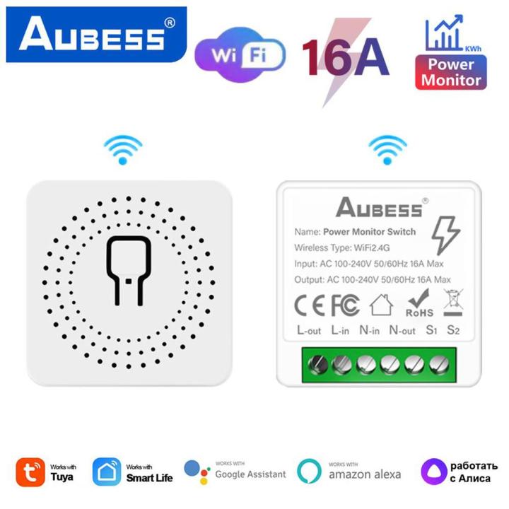 Aubess%20Tuya%20Wifi%20MINI%20Smart%20Monitor%20Switch%20module%2016A%20Support%202-way%20control%20Timer%20Wireless%20Switch%20Smart%20Home%20Automation%20with%20Alexa%20Google%20Home%20-%20Image%202