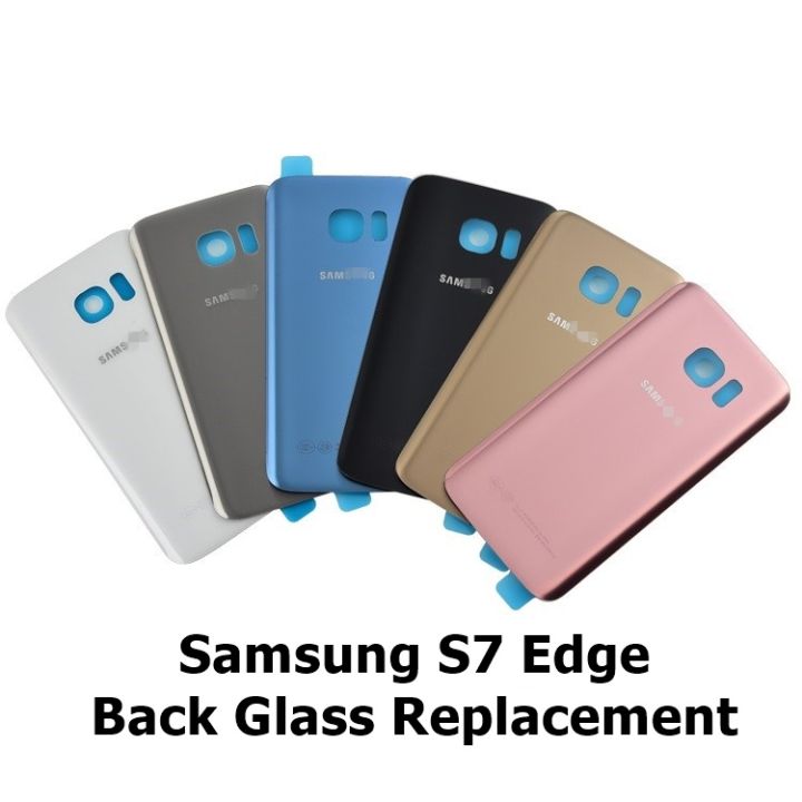 Samsung S7 Edge SM-G935F Back Glass Battery Cover Rear Door Housing Case For Samsung S7 Edge SM-G935F Back Battery Glass Cover Replacement