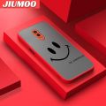 JIUMOO For Oneplus 6T Case Fashion Simple Smile Face Frosted Transparent Back Cover Lens Camera Protect Phone Case Edge Full Cover Casing Hard Cases. 