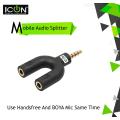 Microphone and Headphone Connector Splitter Divider Y U shape 3.5mm 4 pin male Aux to mic and headset 3.5mm female Jack audio Splitter Divider For BOYA Mic. 