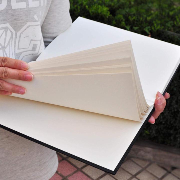 A5 Blank Notebook Hardcover Casebound Artist Sketch Book 100 Pages Hardback Sketchbook Unruled Travel Journal for Drawing Painting Doodling Sketching Writing Vertical Pattern