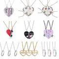 Couple Necklace 2 Piece Set Best Bff Pendant Good Friend Chokers Necklaces Chain Male And Femalm Jewelry. 