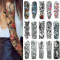 Waterproof Unisex Temporary Tattoo Sticker Large Full Arm Body Art Tattoos Long Lasting Stickers. 