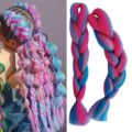 AIYEE 4 Colors Mix Braiding Hair Pink Purple Blue Ombre Synthetic Jumbo Braids Hair Extension for Black Women. 