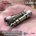 3.5mm to 6.5mm Stereo Headphone Jack to 1/8 to 1/4 Jack Adapter Converter For Soundking CC309-1 - Professional Audio Jack Connector. 