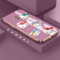 Realme X Cute Cartoon Hello Kitty For Girls Square Edge Pattern Casing Plated Phone Shell Luxury Plating Soft Phone Case. 