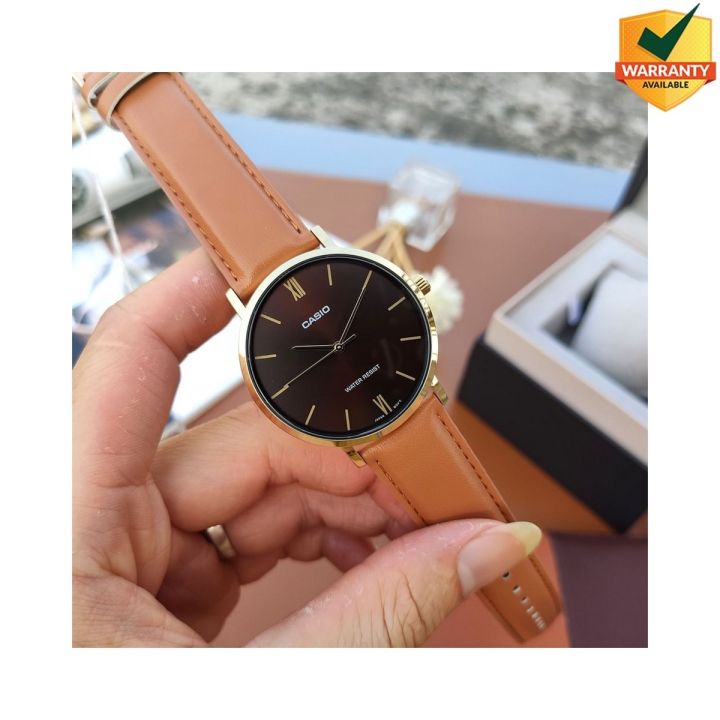 Đồng hồ Casio MTP-VT01GL-2BUDF - Nam - Quartz (Pin) - Dây Da