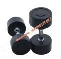 Rubber Dumbbells For Gym And Home Use Silver - 5Kg Pair. 