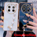 Casing realme 12 Pro 5G realme 12 5G 2024 realme 12 plus back cover phone case softcase electroplated silicone shockproof cover new design Clover bracelet for girl ddsyc02. 