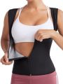 2023 Lady Body Shaper 3-Row Hook Fitness Sauna Vest Women Hot Slimming Suit Weight Loss Sweat Tank Tops Waist Trainer Zip Shirt. 