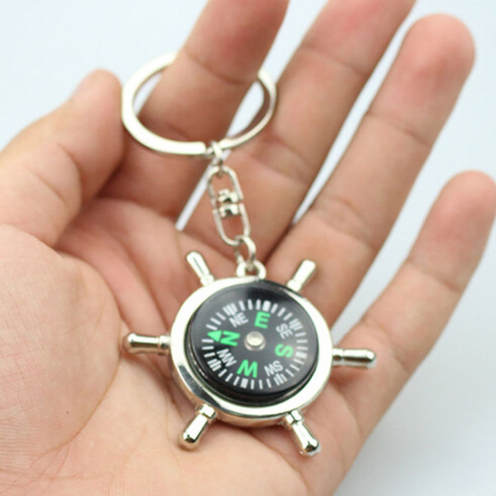 Stainless Steel Compass Keychain for Find Direction | Travel Keychain| Bike Keychain | Car Keychain | Pocket  Keychain | Bag Keychain