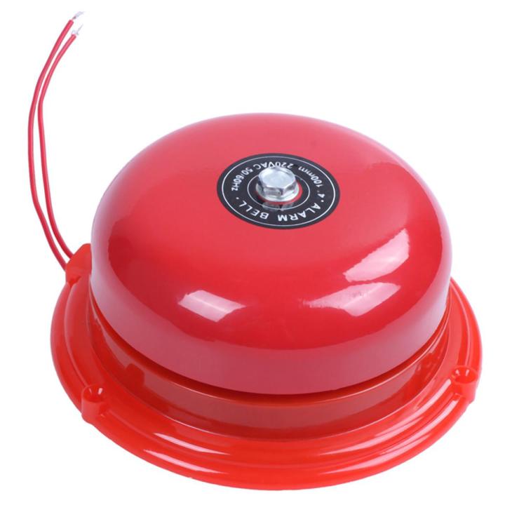 AC 220V 100mm 4 inch Dia Schools  Alarm Round Shape Electric Bell Red