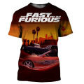 New 3D Movie The Fast And The Furious Print T Shirt Paul Walker Graphic T-shirts For Men Kid Fashion Hip Hop Short Sleeves Tees. 