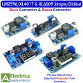 Display or Without Display Step-Up and Step-Down Voltage Converter Module XL4017 & LM2596 Buck Converter and XL6009 Boost Converter Module By Electrica. 