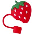 Cute silicone straw cover dustproof glass stainless steel straw cap accessories cartoon universal food grade non-disposable. 