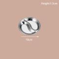 Stainless Steel Stainless Steel Circular Partition Plate  Multigrid Multi Color Korean Barbecue Dipping Plate Thickened Golden Sauce Plate for Barbecue Parties Buffets Restaurants Home Cooking Snack. 