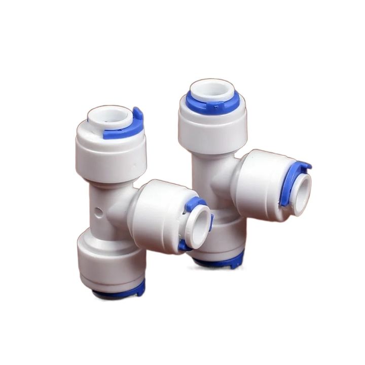 TEE%201/4"%20OD%20tubing%20(2pcs)%20for%20RO%20Plant%20Reverse%20Osmosis%20System%20quick%20fitting%203%20Way%20TEE%20-%20Image%203