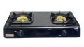 Black Stone 2 Burner Gas Stove Stainless Steel Black/Silver. 