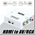 HDMI To Audio Video RCA AV/CVBS Adapter HD 1080P Mini HDMI 2AV Video Converter BOX For PS3 VCR DVD PC. 