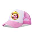 A5TG Cartoon Super Mario Bros. Sunscreen Summer Children's Baseball Fashion Princess Peach Makeup Mesh Hat. 