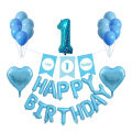 Happy Birthday Balloons & Bunting Banner Flag Theme Set For " I Am 1 Today " First Birth Day & Born Day Celebration Party Event Aluminum Foil Mylar, Sold Balloon Decoration Rooms, Lawn, Lounge, Halls Photo Booth Prop Decor Party Supplies Ballon. 