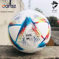AL RIHLA FOOTBALL SOCCER MATCH BALL THERMAL BONDED - MACHINE BONDED BALL - STANDARD SIZE 5 FOR ADULT FOOTBALL TRAINING AND PRACTICE BY BEYNAAM ONLINE STORE. 