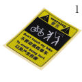 DONT TOUCH MY BIKE Bicycle Decorative Warning Sticker Waterproof Decal Yellow. 
