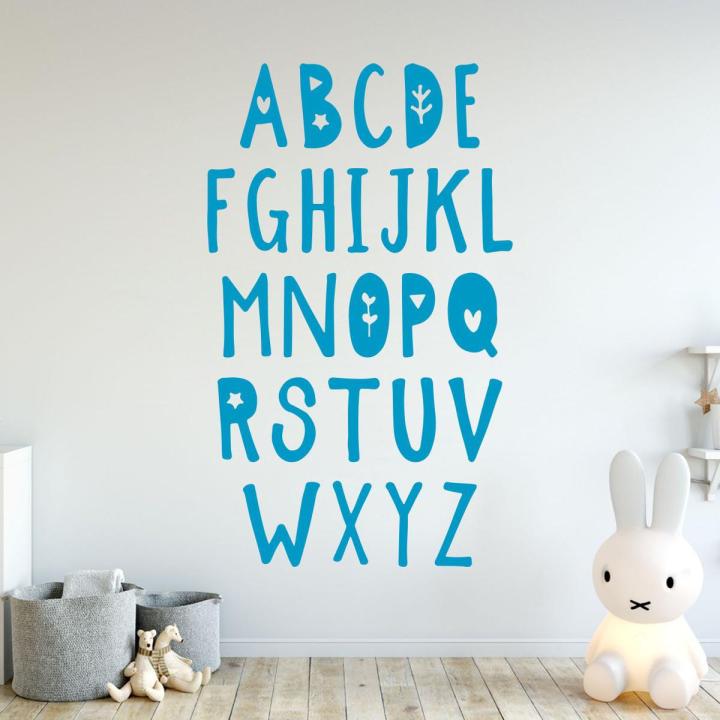 Alphabet Wall Decal Stickers for kids room , Kids wall stickers