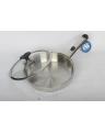 Alpha Stainless Steel 24cm Fry Pan - Encapsulated Double Bottom -Alpha Cookware Best Fry Pan for Cooking. 
