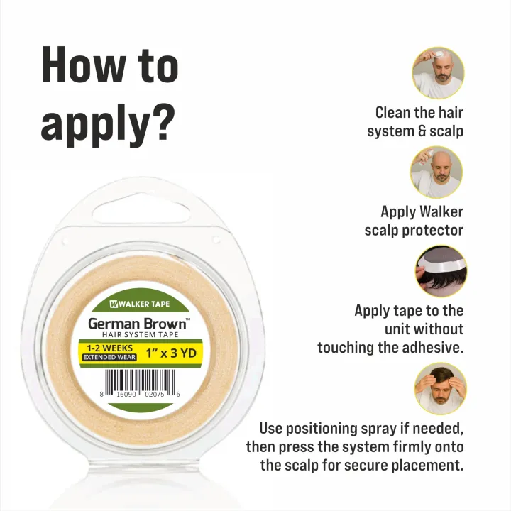 Walker%20Tape%20Ultra%20Hold%20German%20Brown%20Cotton%20Hair%20Patch%20Tape%203%20Yards%20%7C%20Maximum%20Hold%202+%20Weeks%20(30+%20Days%20with%20Glue),%20Water%20&%20Sweat%20Resistant,%20Skin%20Safe,%20Easy%20To%20Apply%20&%20Remove%20-%20Image%203