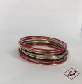 Metal Bangles  Black & red bangles set(12 bangles). 