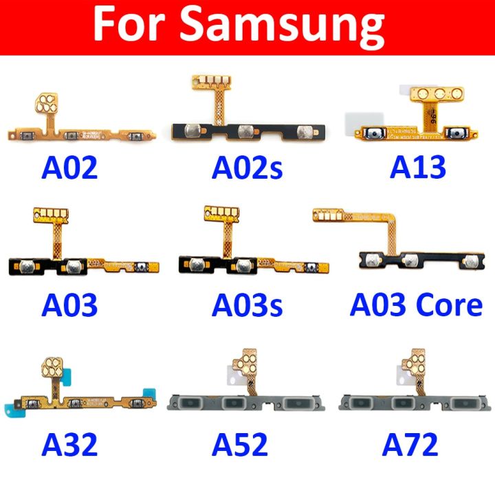 Power On Off Volume Side Button Key Flex Cable For Samsung Galaxy A02 A02S A52 A72 A32 A13 A22 A33 A53 A73 4G 5G A03s A03 Core