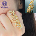 Crystal Rings For Girls Golden Silver Fancy Simple and Stylish Big Rings Best Gift for Girls. 