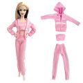 NK 1 Set Casual Running Wear Fashion Sportswear Exercise Gym Clothes For Barbie Doll Accessories Doll Girl' Dressing Up Toy JJ. 