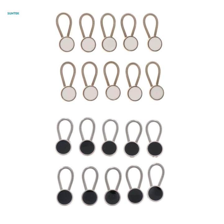 10%20Pack%20Metal%20Collar%20Button%20Extender%20for%20Shirt%20Dress%20Tuxedo%20Coat%20Pants%20Black%20-%20Image%202