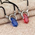 Trendy Dmc Devil Maycry 5 Dante Pendant Necklace Red Blue Gem Cosplay Necklaces Long Rope Chain Vintage S For Men. 
