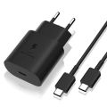 Original Samsung 25W Charger With Type-C To Type-C Cable | Supports Super Fast Charing 25W 45W | USB Type C Fast Charger | Best for Samsung Phones | PD Quick Charging. 