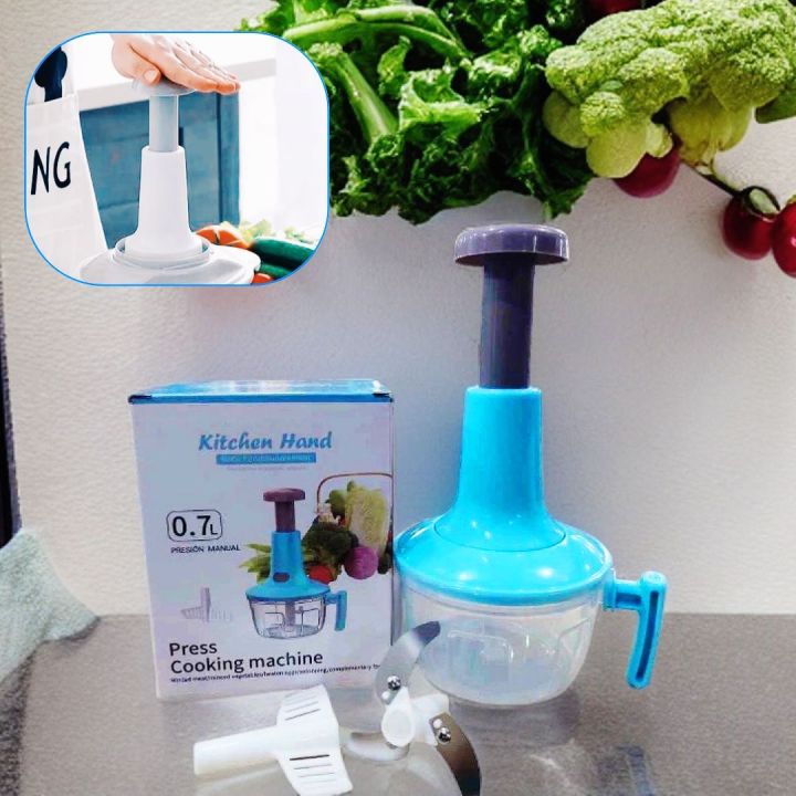 Chopper - Manual chopper - Chopper Machine - Handchopper - Advanced Multi-Function Food Processor - Vegetable Cutter - Hand Chopper - Press Start Quick Operation - Handheld Vegetable Chopper - Mixer - Blender To Chop Fruits Onions - Ginger- Herbs - Garlic