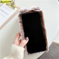 Soft Plush Case For iPhone 13 14 15 11 12 Pro XR X Xs Max 7 8 6 6s Plus 5 5S SE mini 3D Furry Rabbit Bunny Warm Fur Hair Cover Straggle Steipos. 