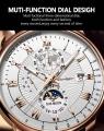 POSHI Top Luxury Men's Watches Casual Sport Waterproof Watch Men Fashion Leather Automatic Date Analog Quartz Clock Male. 