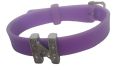 A HAND BAND / BRACELET FOR BOYS / MEN / GIRLS WITH ALPHABET N IMPORTED RUBBER PURPLE QWIS-2466-20 QUALITY WEB STORE . 