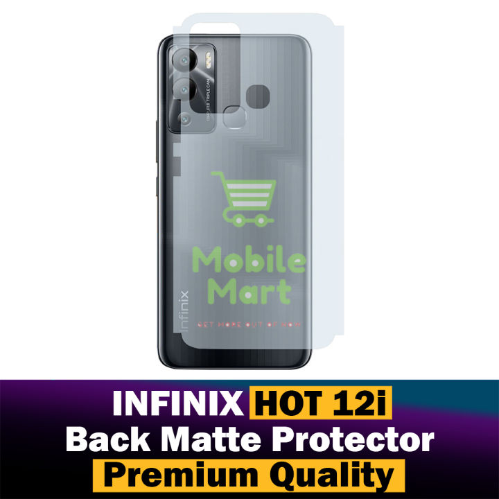 Infinix Hot 12i Back Protector - Carbon Fiber Matte Soft Skin Sheet
