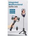 Extendable Selfie Stick with Detachable Bluetooth Wireless Remote Phone Holder Compatible with All Smartphones Bluetooth Selfie Stick, 3 in 1 Multifunctional Selfie Stick Tripod Stand. 