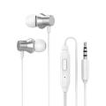 Original Handfree Metal Earphone - Lenovo HF 130 Handfree Wired Earphone 3.5mm In Ear With Mic Headset Sound Heavy Subwoofer Driver Stereo Earbuds Sports Headphone. 