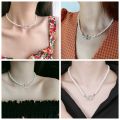 sinana VIVIENNE WESTWOOD Retro Planet Pearl Short Necklace Female Wedding Jewelry Ins Style Luxury Choker Chain For Women Girls Birthday Gift. 